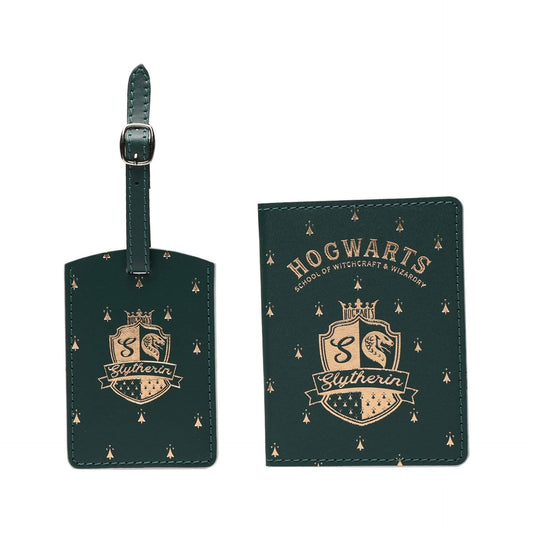 Harry Potter Alumni Passfodral & Bagagetag - Slytherin