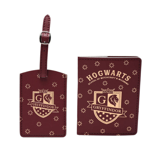 Harry Potter – Gryffindor Alumni Passfodral & Bagagetagg Set