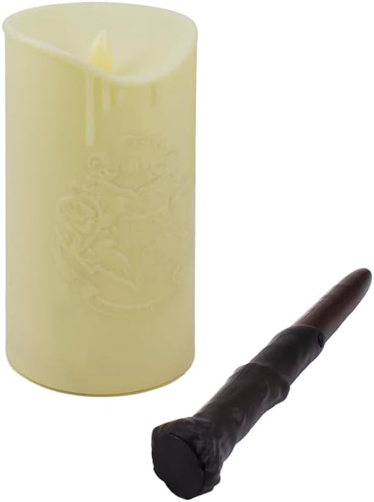 Harry Potter LED Candle Light with Wand Remote – Hogwarts Crest Decor
