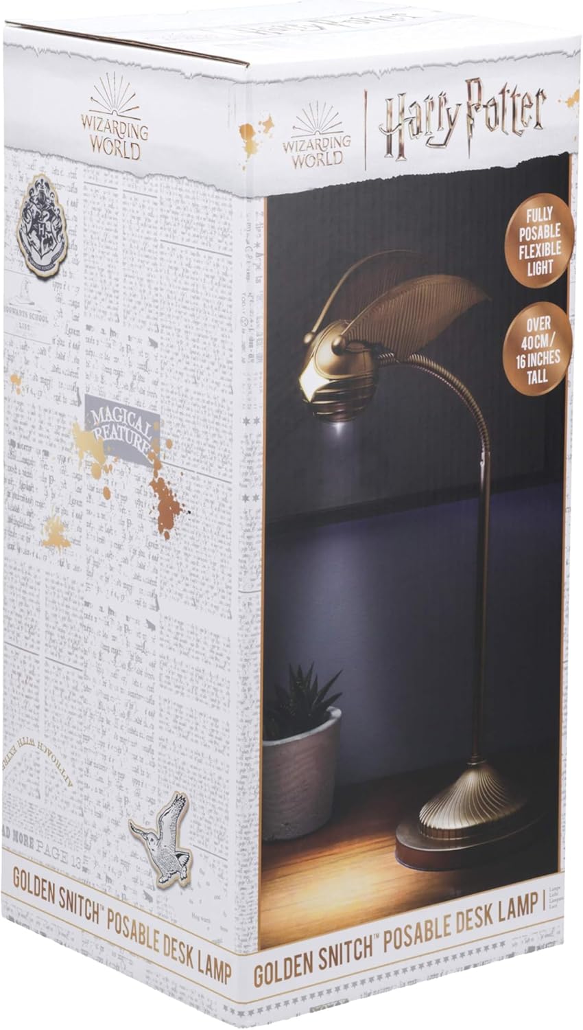 Harry Potter Golden Snitch Adjustable Desk Lamp – Posable LED Light