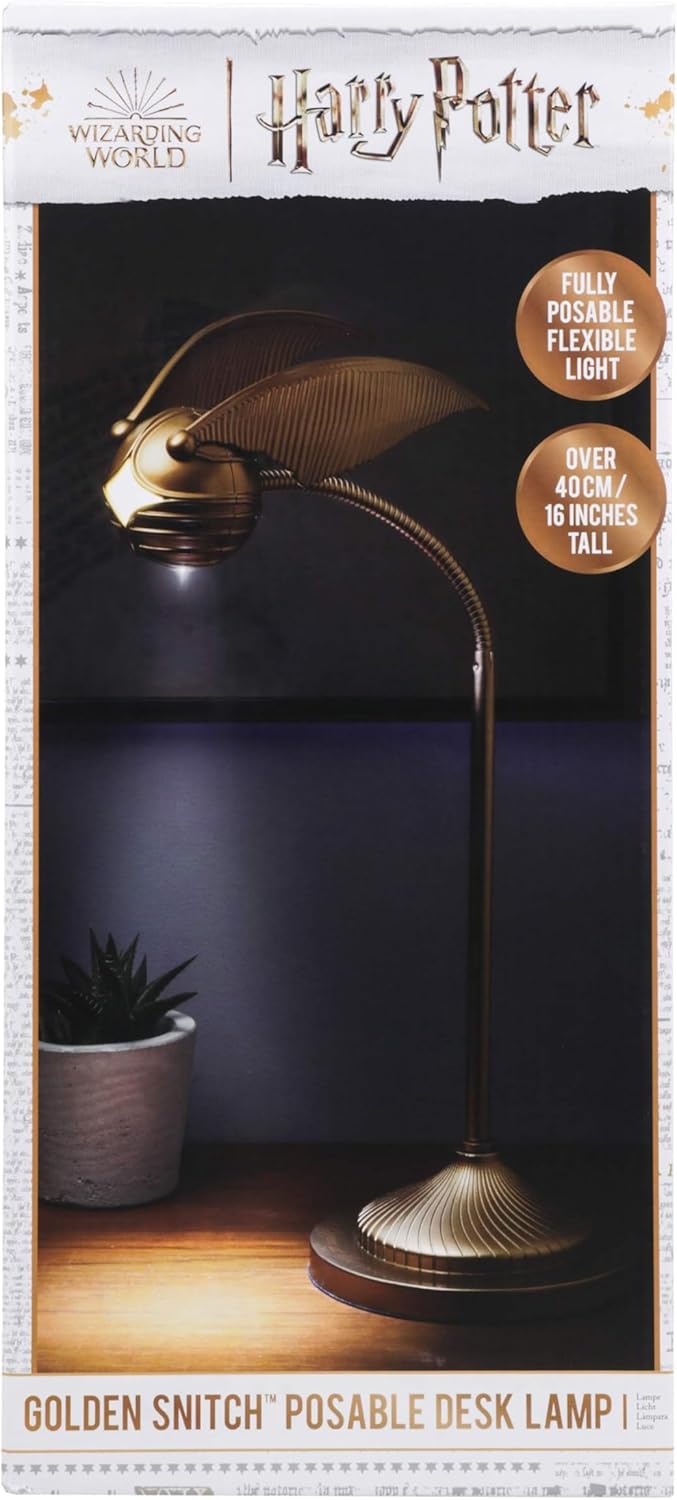 Harry Potter Golden Snitch Adjustable Desk Lamp – Posable LED Light