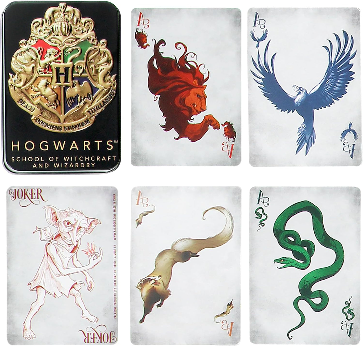 Harry Potter Hogwarts Spelkort – Tin-deck med Husdesigner
