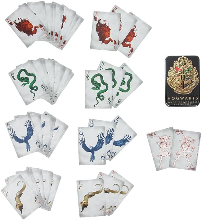 Harry Potter Hogwarts Spelkort – Tin-deck med Husdesigner