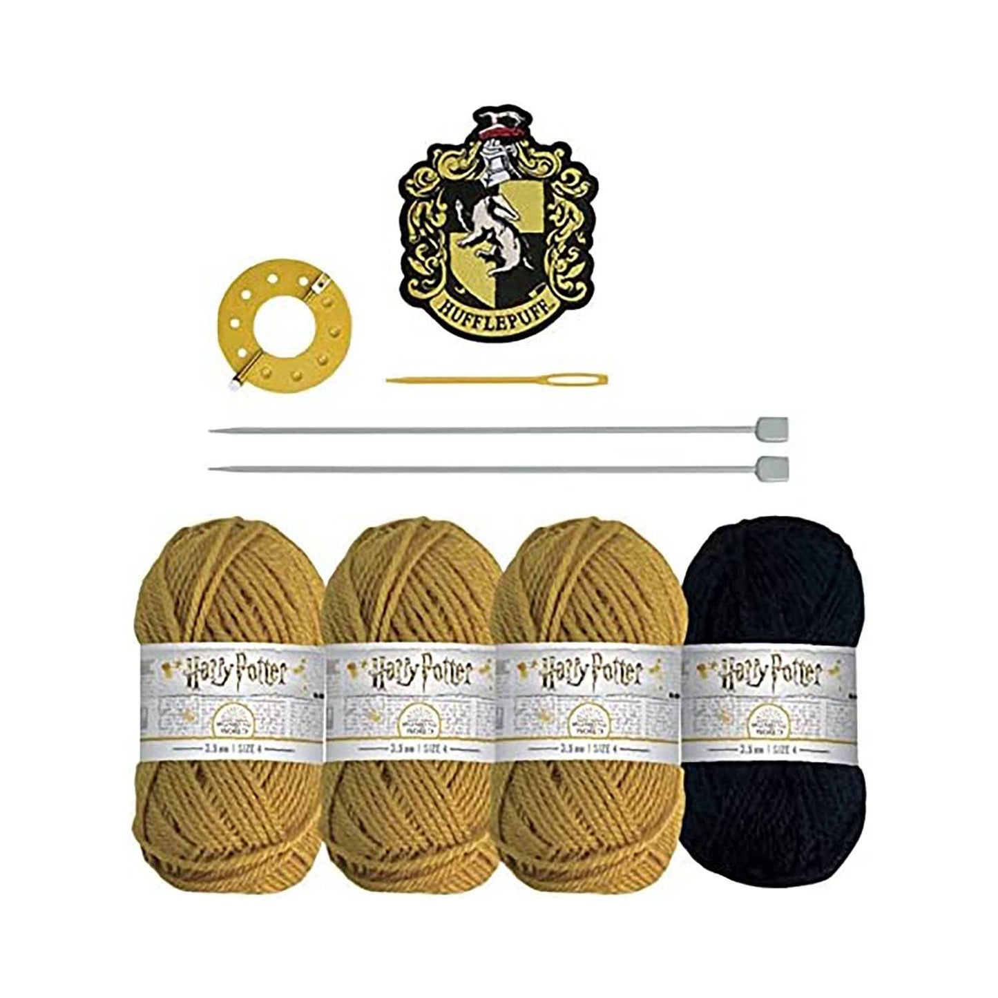 Harry Potter - Knitting kit Hufflepuff Hat with Tassel