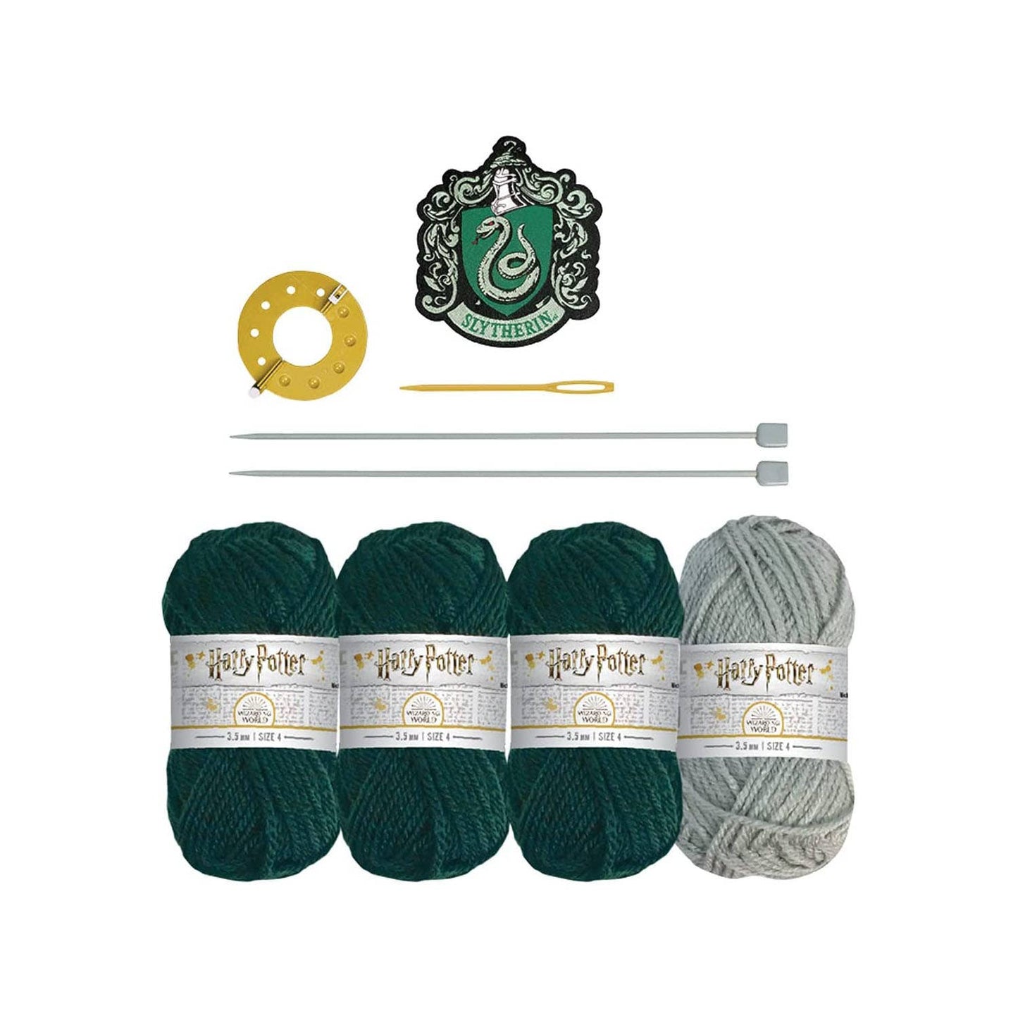 Harry Potter – Stickkit Slytherin Mössa med Tofs