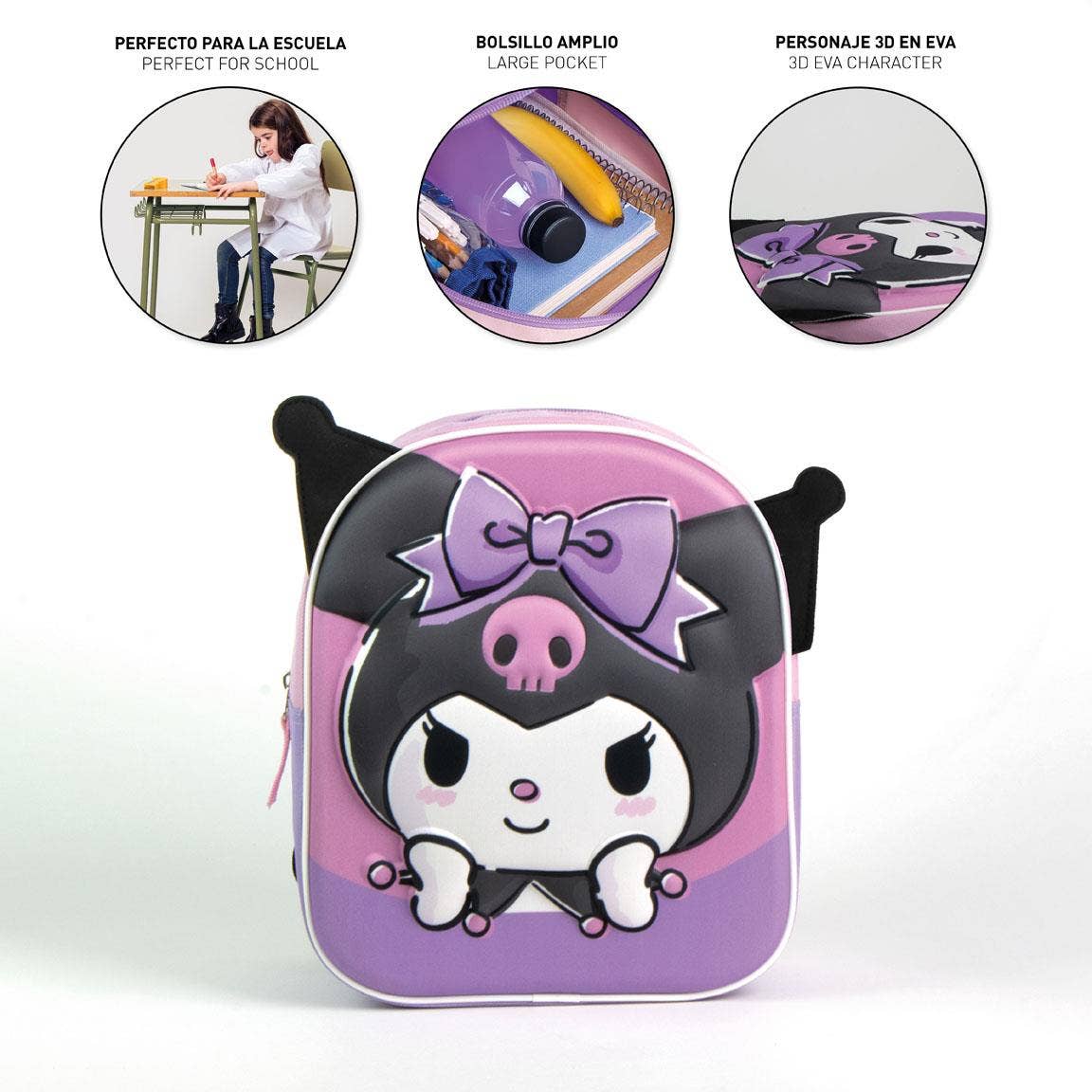 Hello Kitty & Kuromi – 3D Ryggsäck för Barn