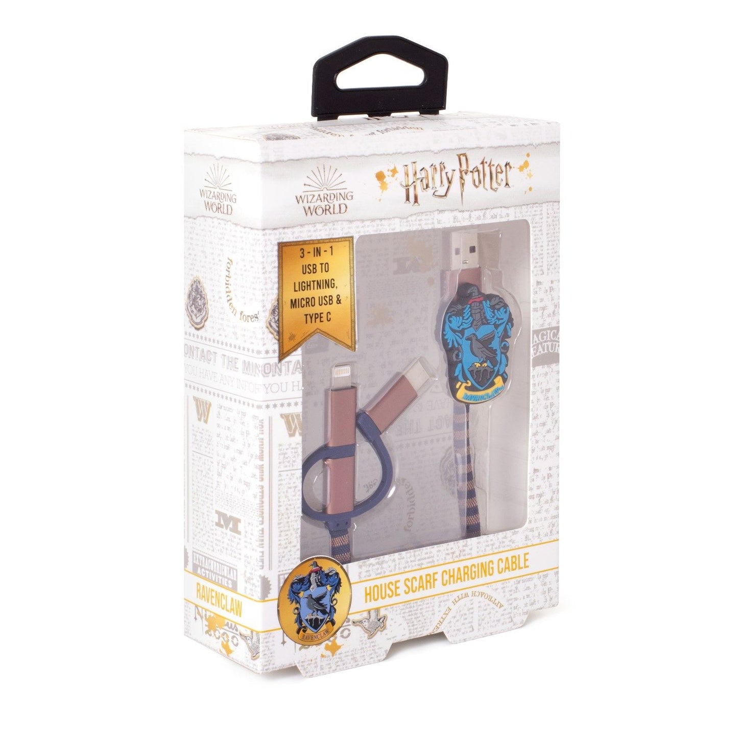 Harry Potter – Hogwarts Ravenclaw 3-in-1 Scarf Cable (Lightning / Micro-USB / USB-C)