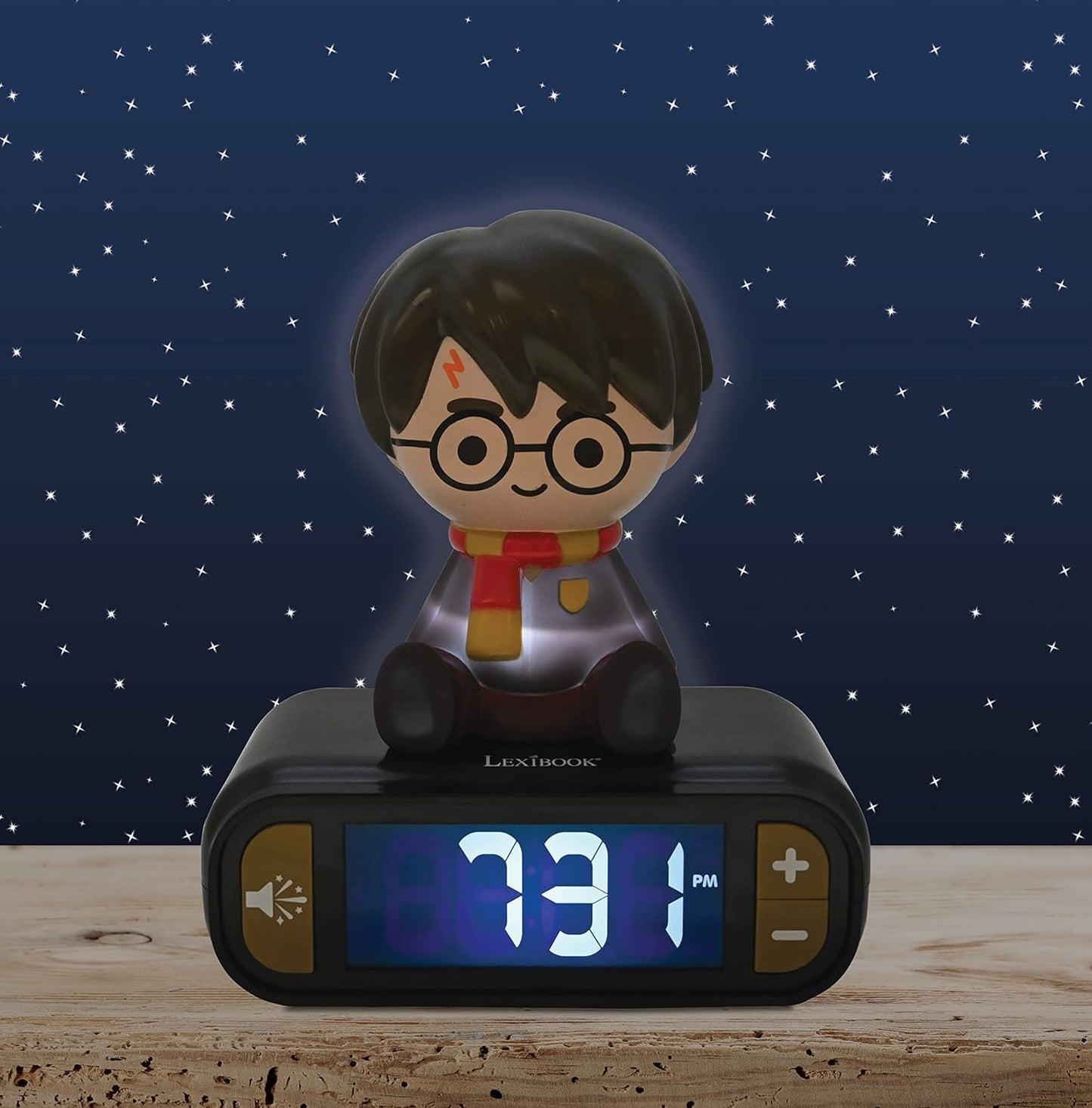 Harry Potter 3D Night Light Alarm Clock – Lexibook Digital Clock with Sound & LCD Display