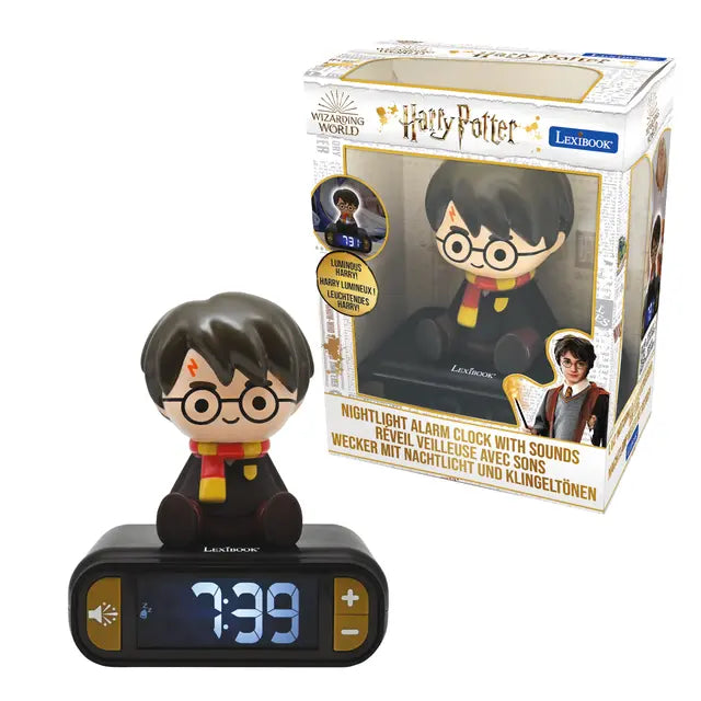 Harry Potter 3D Night Light Alarm Clock – Lexibook Digital Clock with Sound & LCD Display