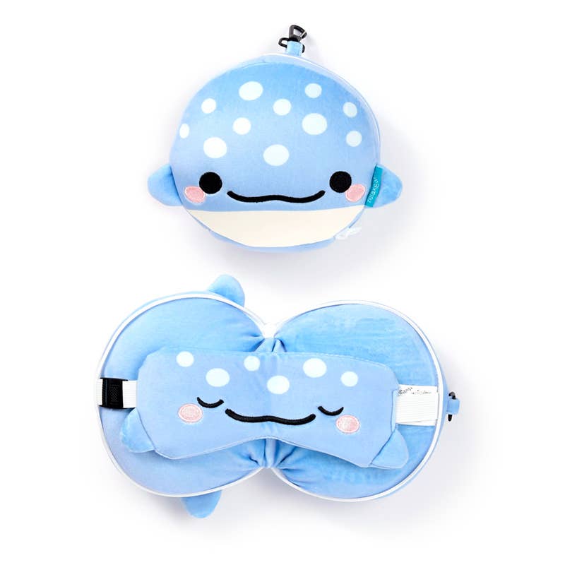 Relaxeazzz – Aoi Whale Shark Travel Pillow & Eye Mask