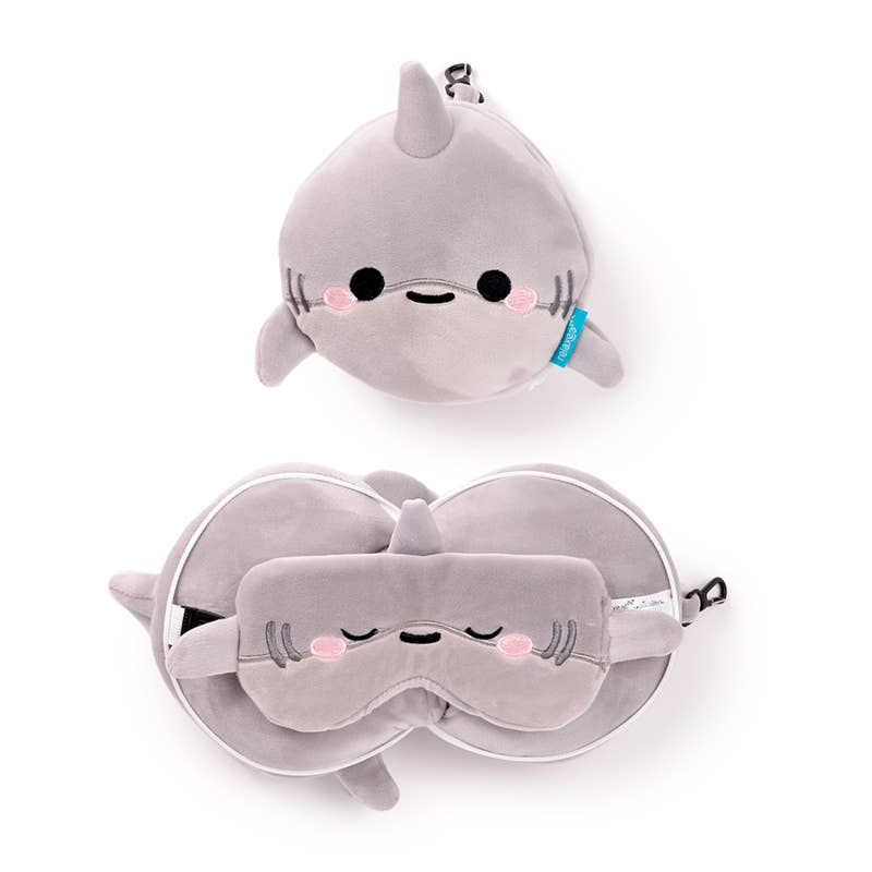 Relaxeazzz – Gus the Shark Travel Pillow & Eye Mask