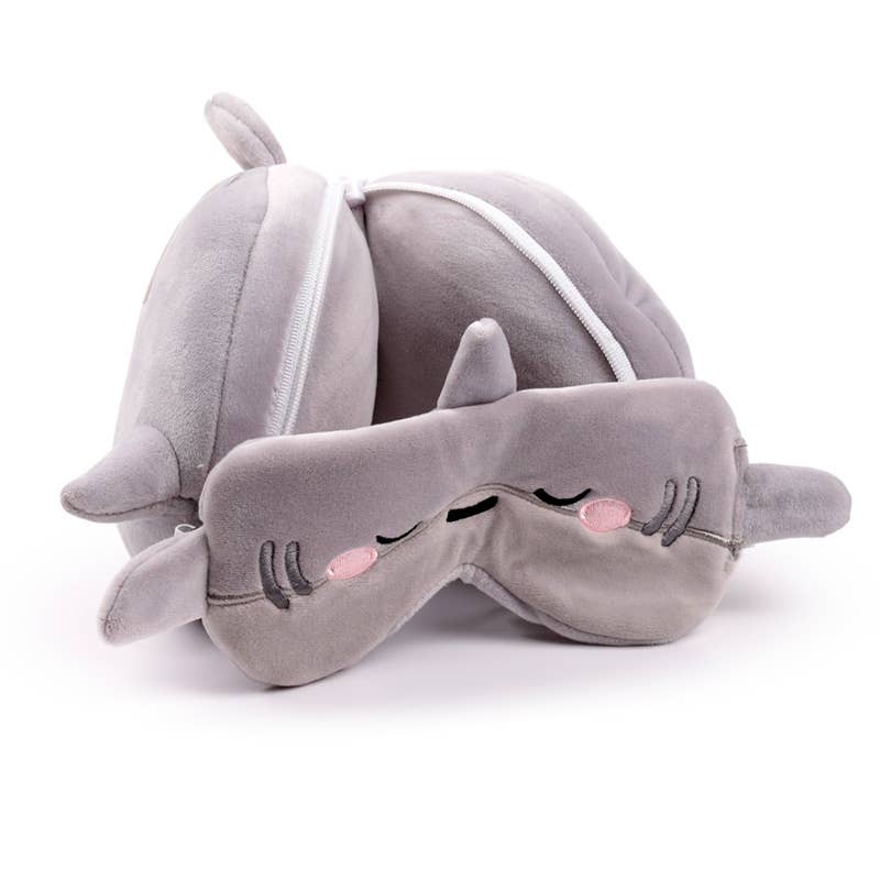 Relaxeazzz – Gus the Shark Travel Pillow & Eye Mask