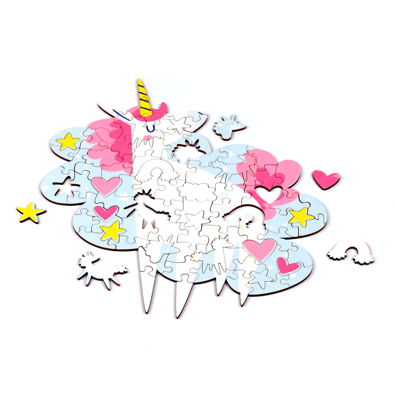 Unicorn Magic – 90 pieces Shape puzzle
