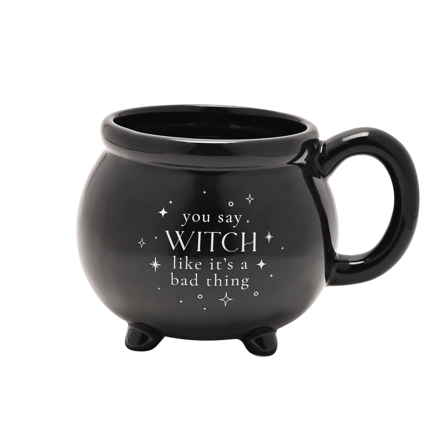 Black cauldron mug "You say witch" - Mystic Legends