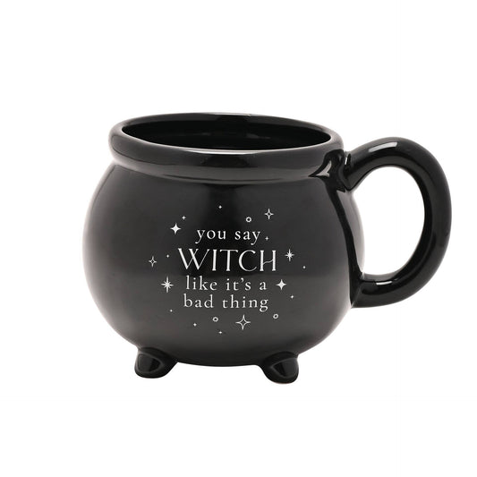 Black cauldron mug "You say witch" - Mystic Legends