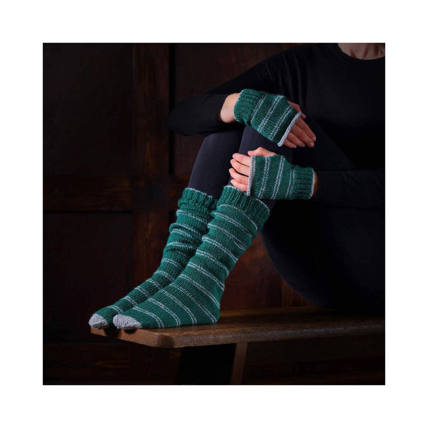 Harry Potter – Stickset med Vantar och Strumpor – Slytherin