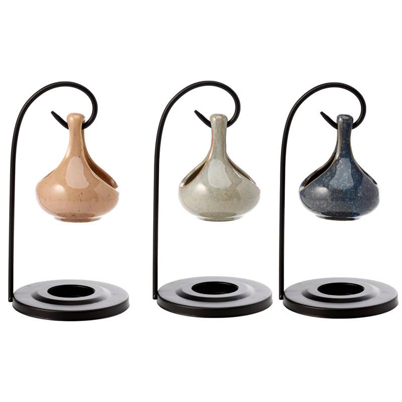 Hanging Oil and Water Burner in Teardrop Shape with Stand