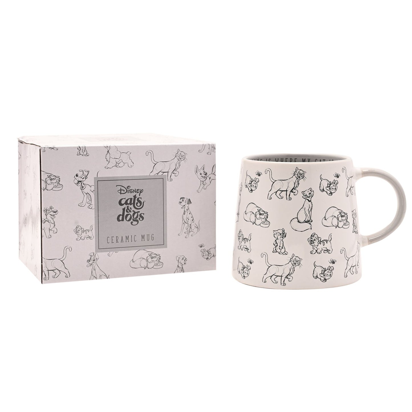 Disney Cats &amp; Dogs Mug - "Home Is Where My Cat Is"