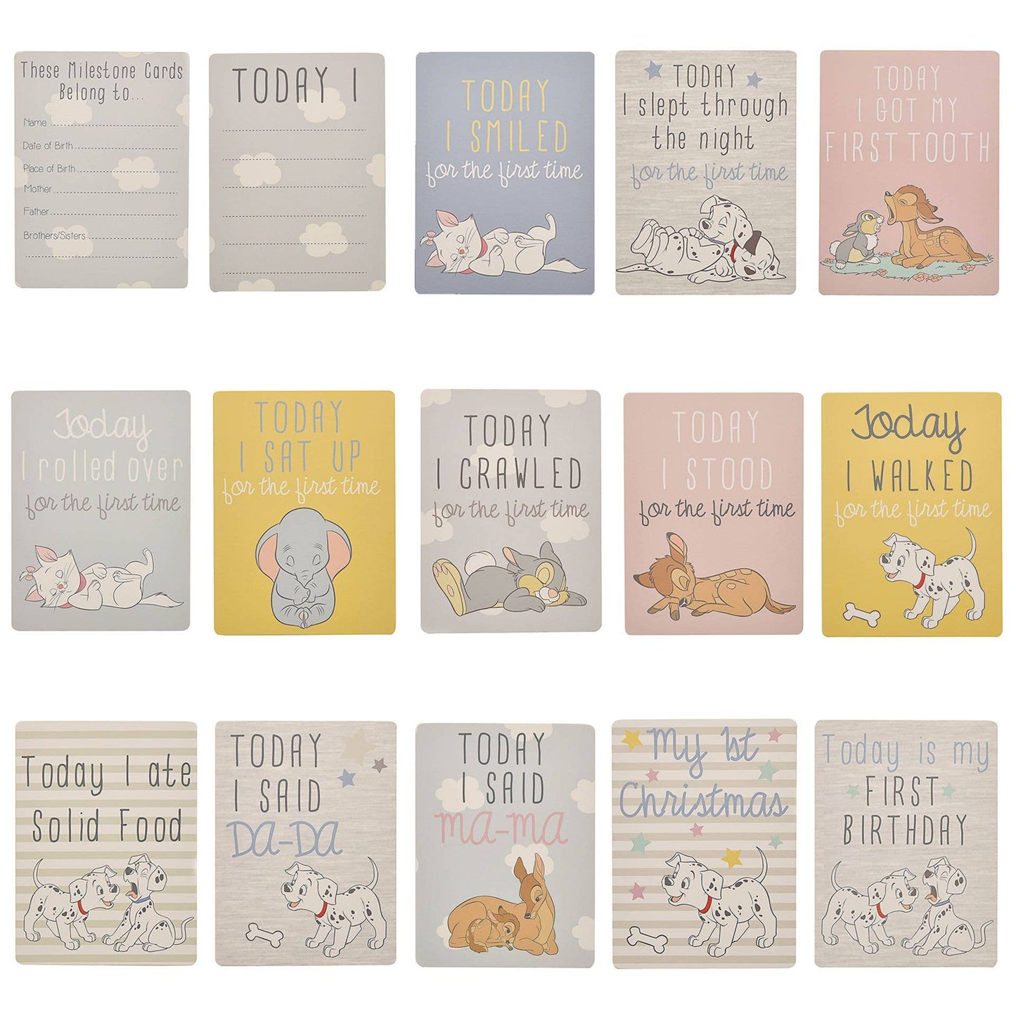 Disney – Baby 30 Milstone-kort (Magical Beginnings)