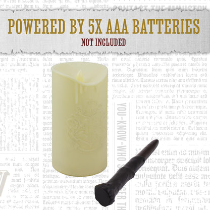 Harry Potter LED-ljus med Trollstavsfjärrkontroll – Hogwarts Emblem