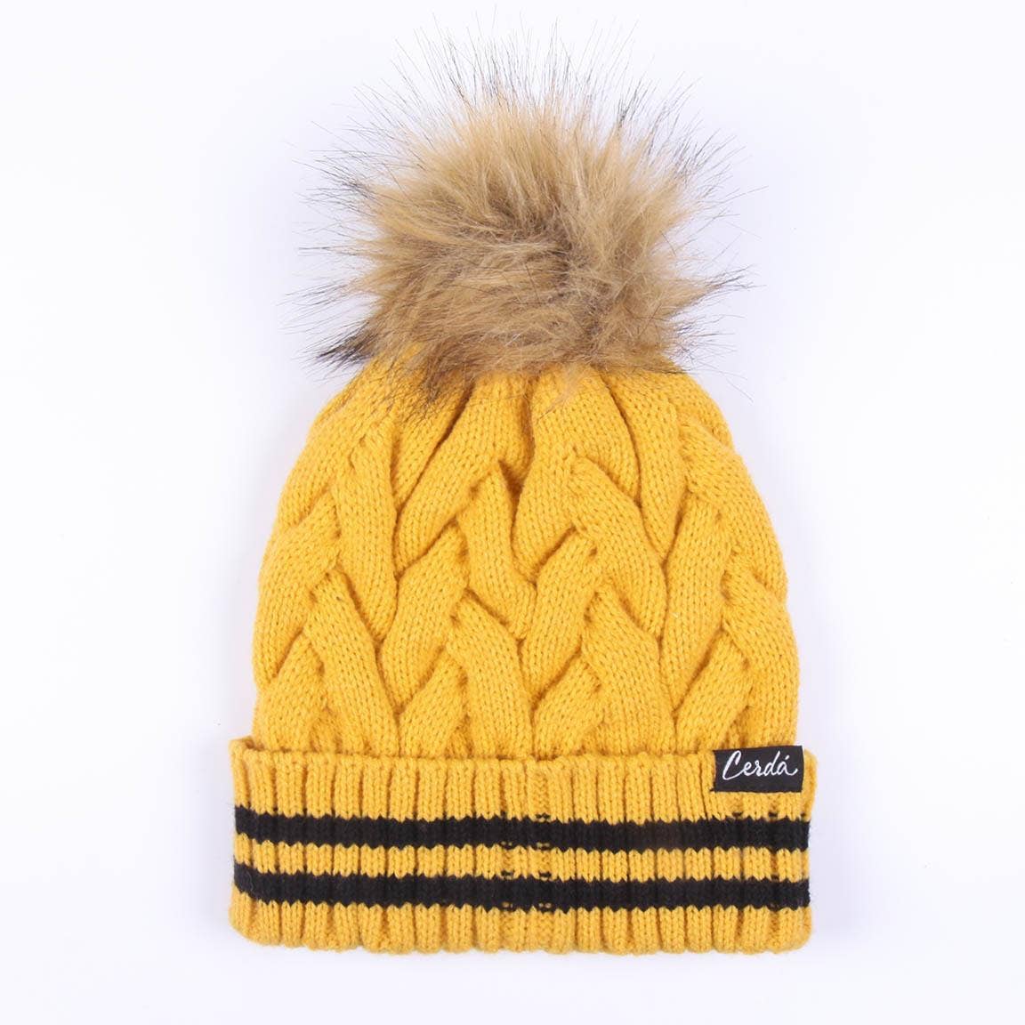 Harry Potter – Mysig Hufflepuff Mössa med Pompom