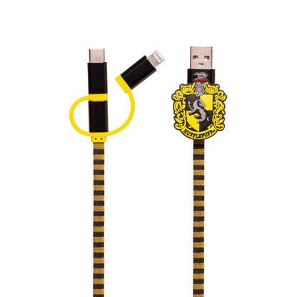 Harry Potter - Hogwarts Hufflepuff 3-in-1 Scarf Cable (Lightning / Micro-USB / USB-C)