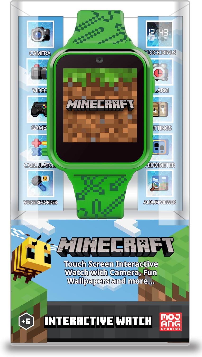 Minecraft Kids Digital Klocka – Stop­klocka, Timer & Spelfunktioner