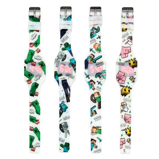 Minecraft – Självlysande Digitalklocka i Silikon