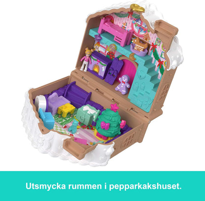 Polly Pocket Adventskalender – Pepparkakshus Playset med 24+ Överraskningar