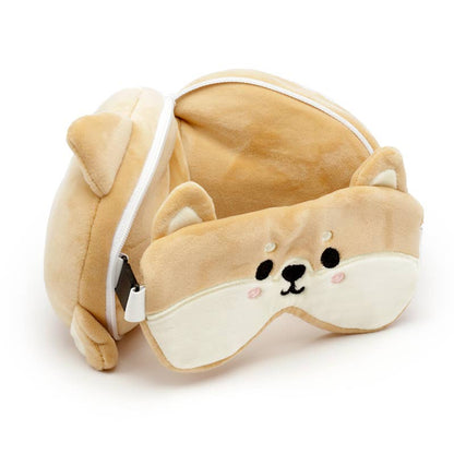 Relaxeazzz – Shiba Inu Dog Travel Pillow & Eye Mask
