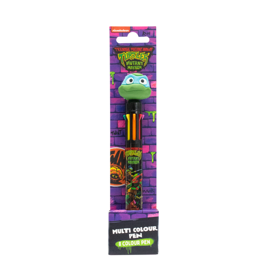 Ninja Turtles TMNT flerfärgad penna, penna med 8 färger